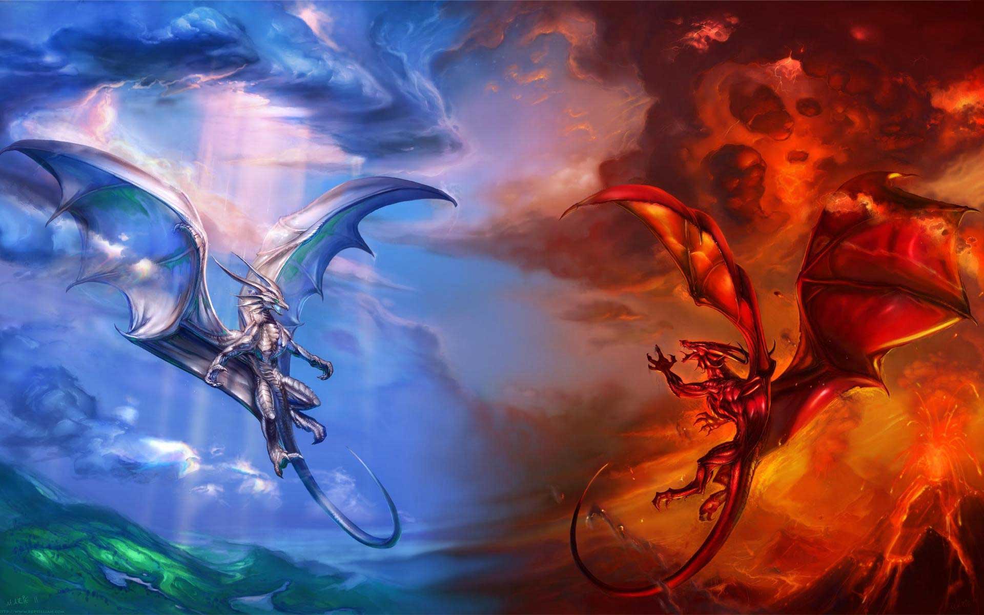 Dragon Wallpapers - Good And Evil Dragons , HD Wallpaper & Backgrounds