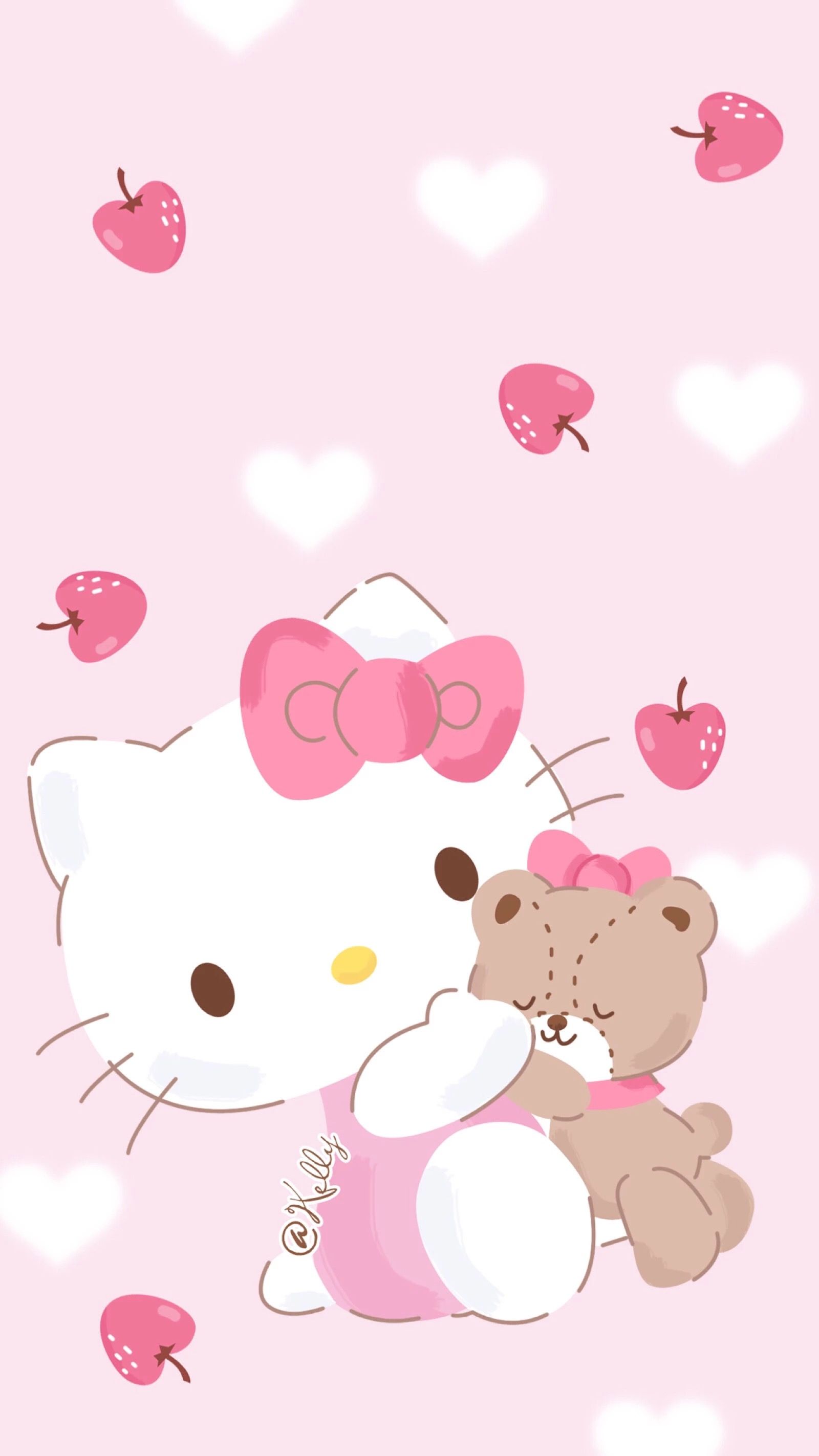 Hellokitty Pink Wallpaper Iphone Sanrio Wallpaper Baby Hello