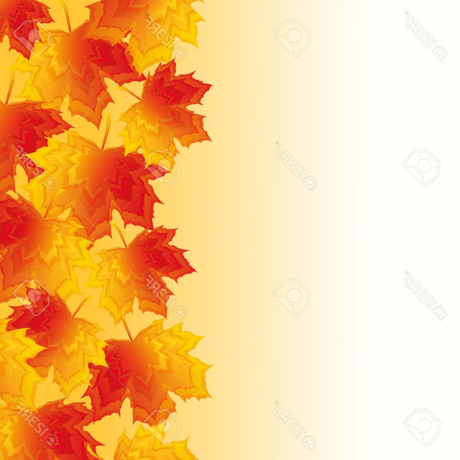 Vector Autumn Wallpaper Screen - Background Orange With Leaves , HD Wallpaper & Backgrounds