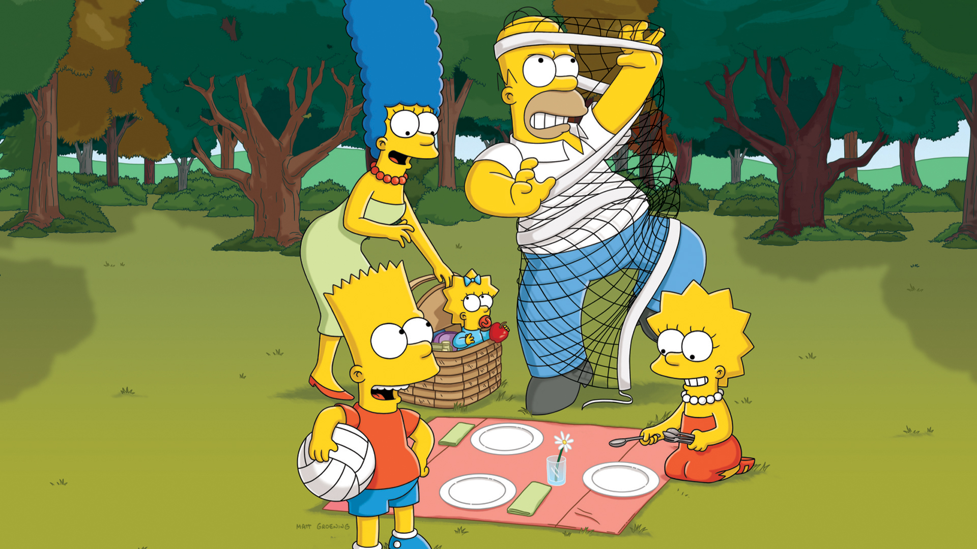 The Simpsons Download Wallpaper Wpt7009391 - Simpsons Scene , HD Wallpaper & Backgrounds