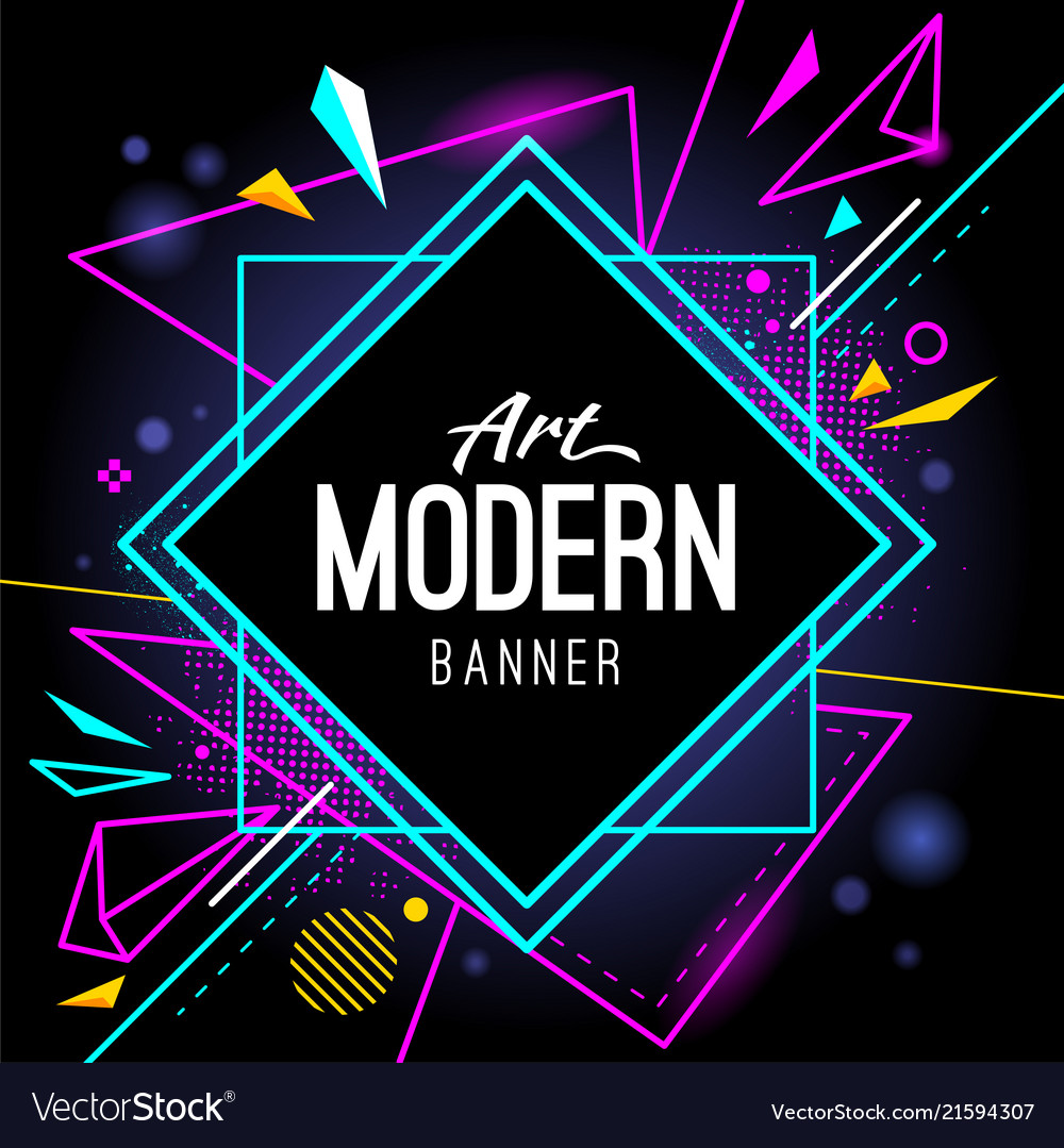 Modern Art Banner Abstract Wallpaper Vector Image - Party Design , HD Wallpaper & Backgrounds
