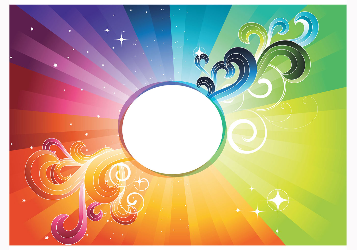Rainbow Abstract Wallpaper Vector - Vector , HD Wallpaper & Backgrounds