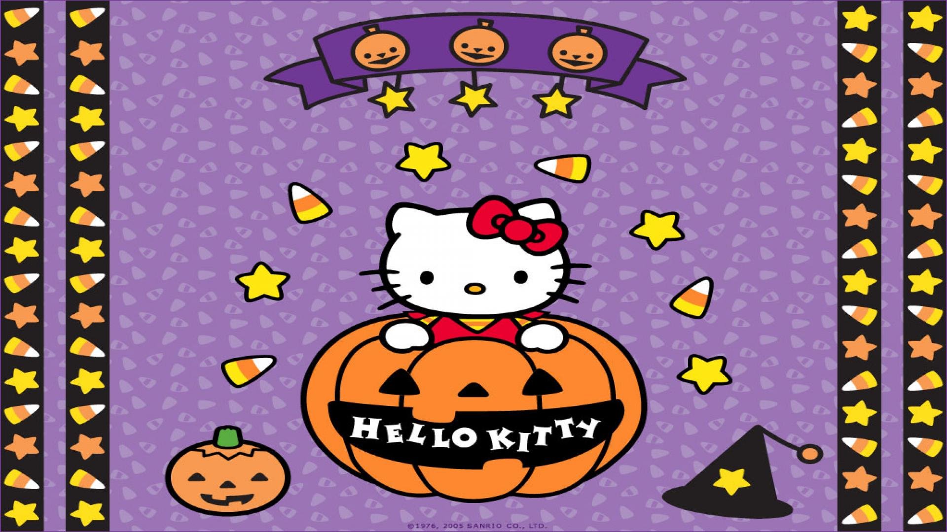 Hello Kitty Halloween Hd Wallpaper - Hello Kitty Wallpaper Halloween , HD Wallpaper & Backgrounds