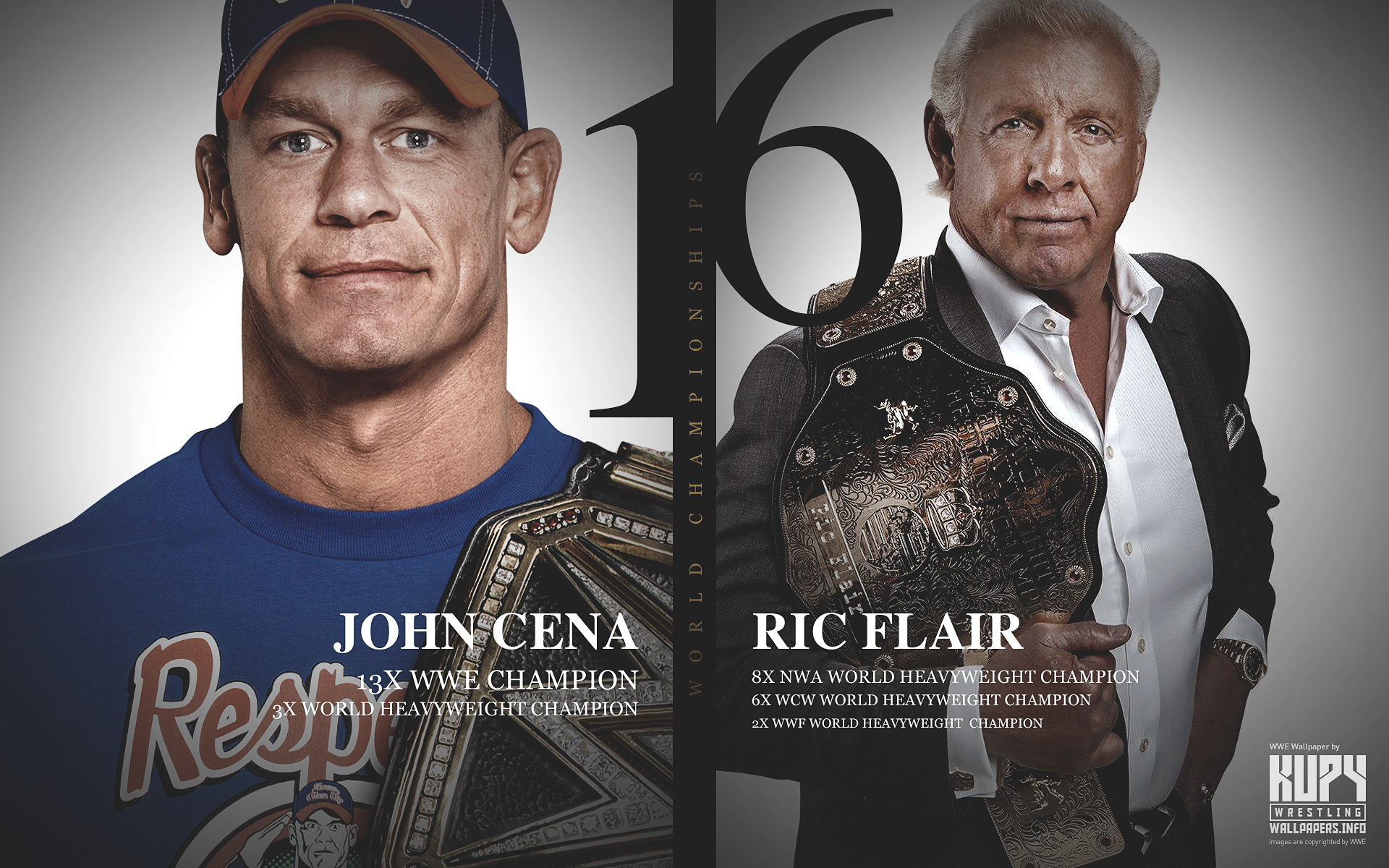 John Cena 16x World Champions Wallpaper 1920×1200 - 16 Time World Champion Ric Flair , HD Wallpaper & Backgrounds