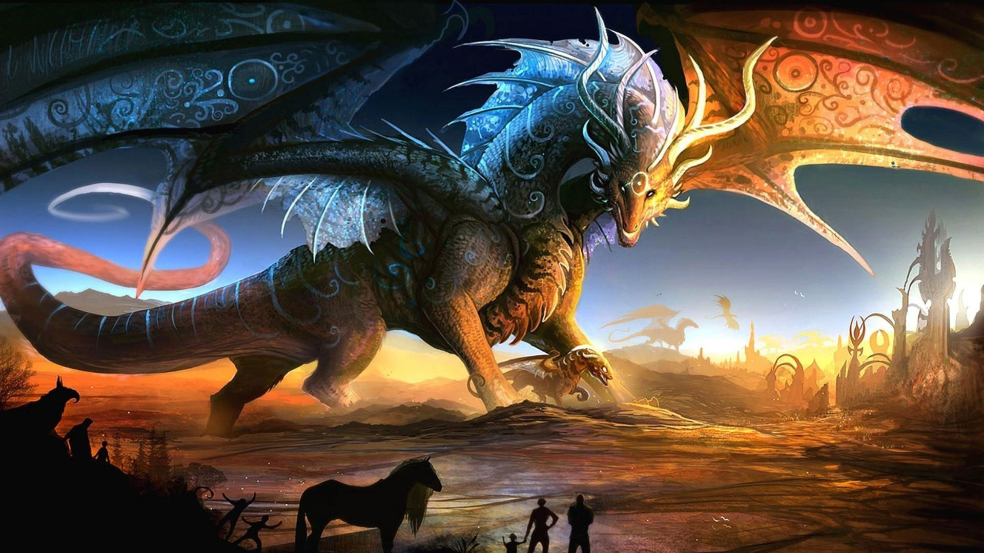 Fantasy Dragon Wallpaper - Фентези Дракон , HD Wallpaper & Backgrounds