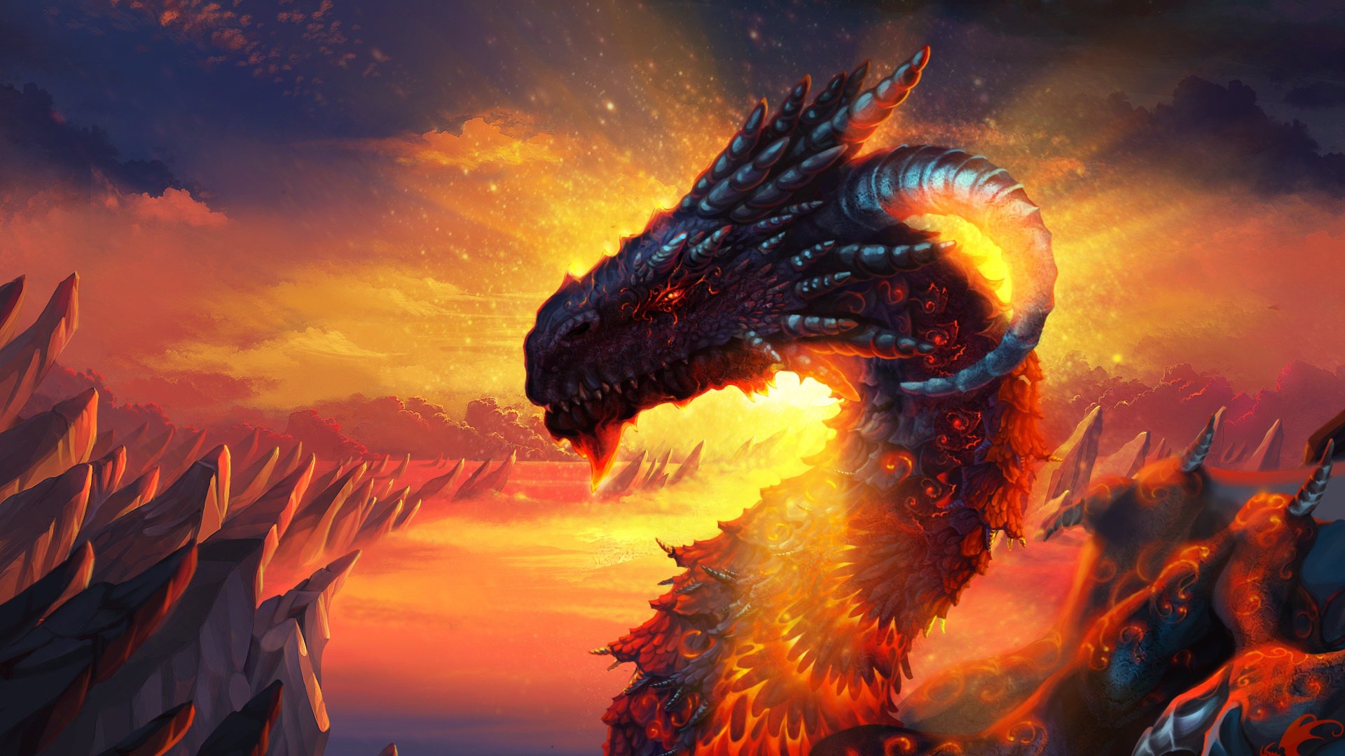 Dragon Wallpapers High Quality - Fire Dragon , HD Wallpaper & Backgrounds