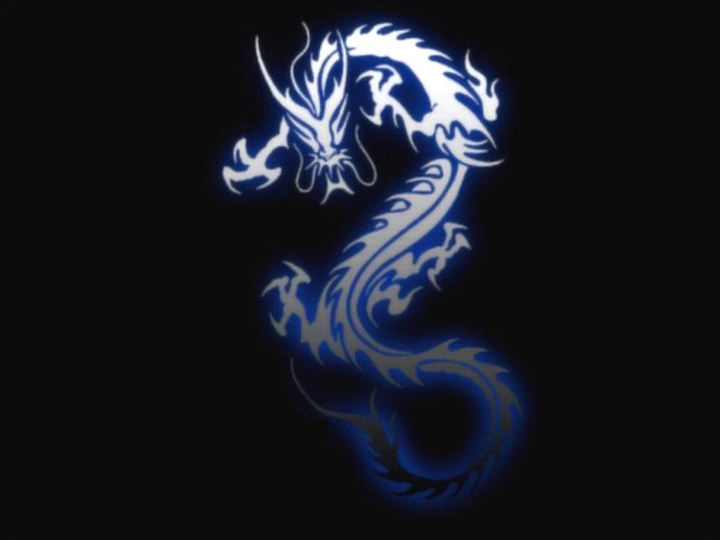 Dragon Widescreen Wallpapers Group > - Dragon Tribal Wallpaper Blue , HD Wallpaper & Backgrounds