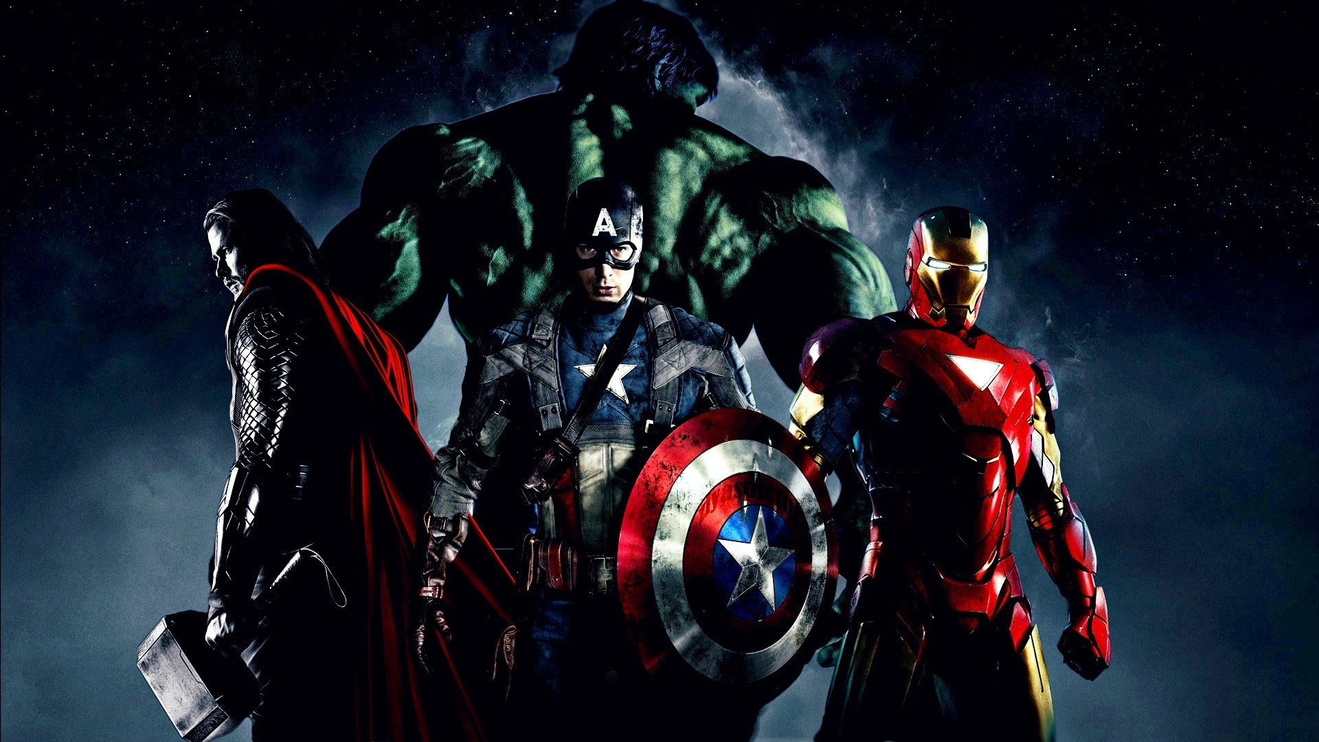 Cool Movie Wallpapers - Captain America Thor Iron Man Hulk , HD Wallpaper & Backgrounds