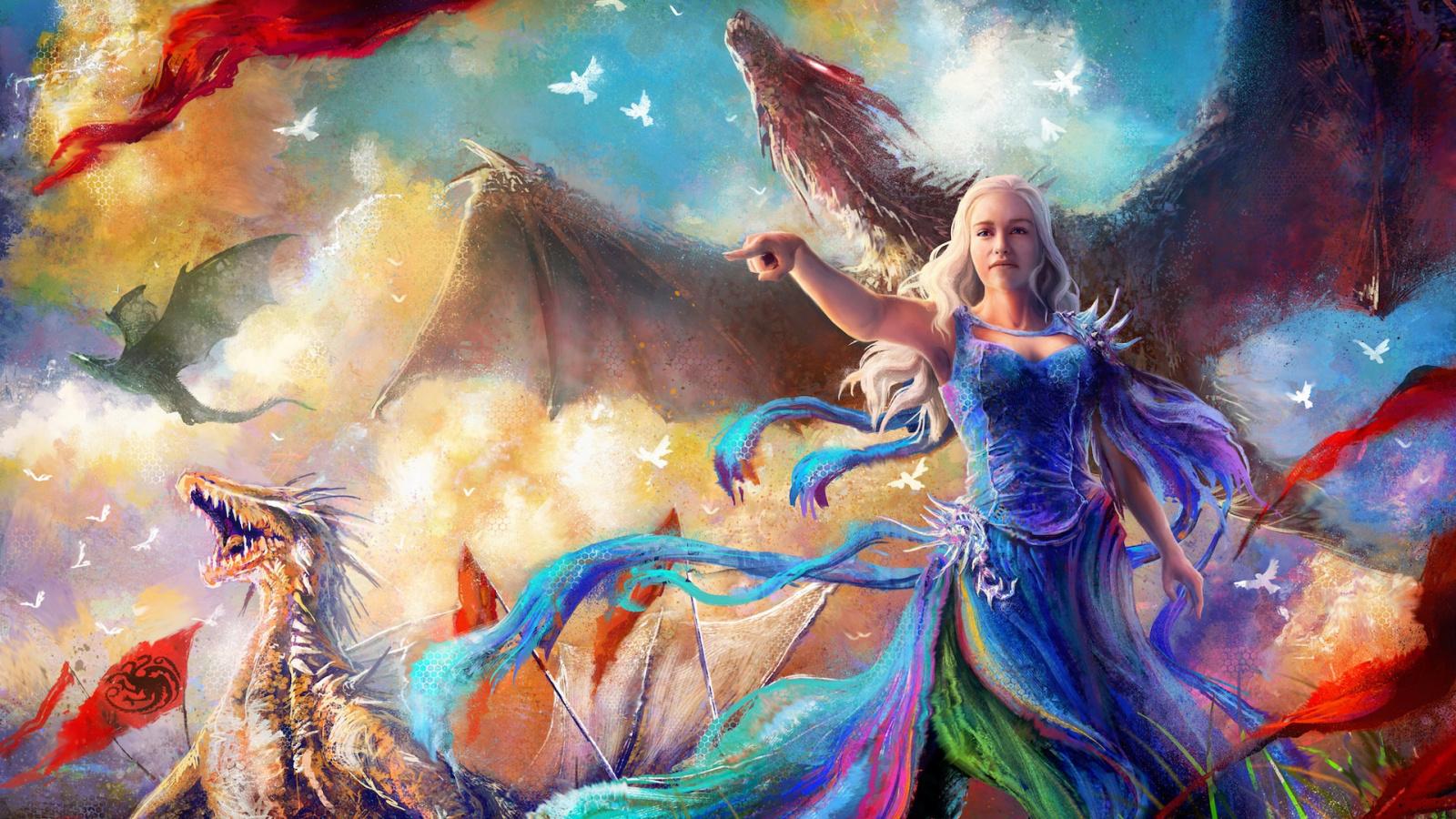 Download Wallpaper - Daenerys Targaryen Wallpaper Anime , HD Wallpaper & Backgrounds