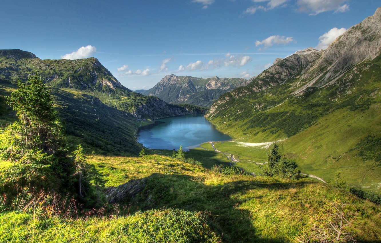 Photo Wallpaper Mountains, Lake, Austria, Austria, - Zastavki , HD Wallpaper & Backgrounds