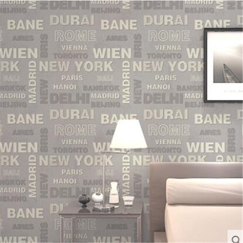 Beibehang Fashion 3d Wallpaper Letter Alphabet Living - Wall , HD Wallpaper & Backgrounds