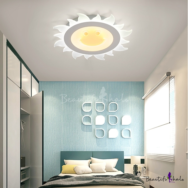 Cute Sun Shape Flush Mount Lighting Modern Boys Girls - Girls Bedroom Flush Mount Lighting , HD Wallpaper & Backgrounds