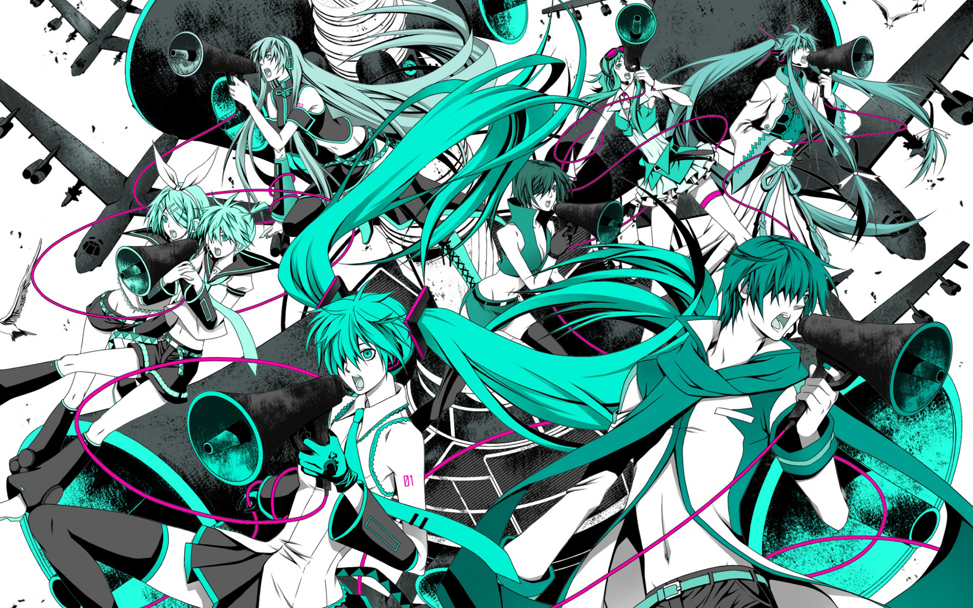 Hd Wallpaper Of Vocaloid Hatsune Miku Megurine Luka , HD Wallpaper & Backgrounds