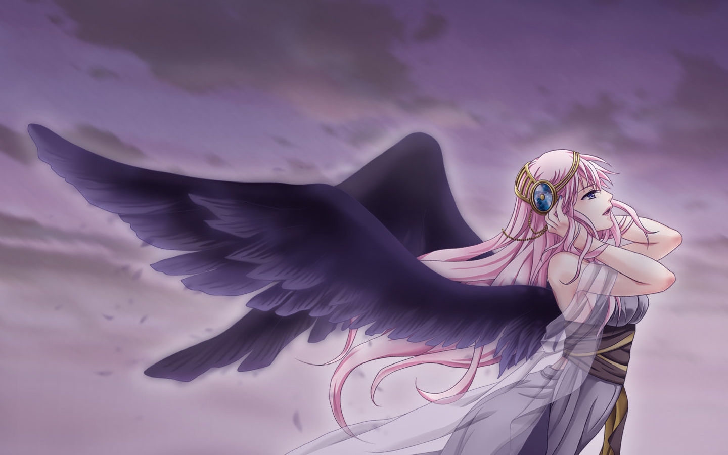 Wings Vocaloid Megurine Luka Wallpaper Art Hd Wallpaper - Megurine Luka Angel Wings , HD Wallpaper & Backgrounds