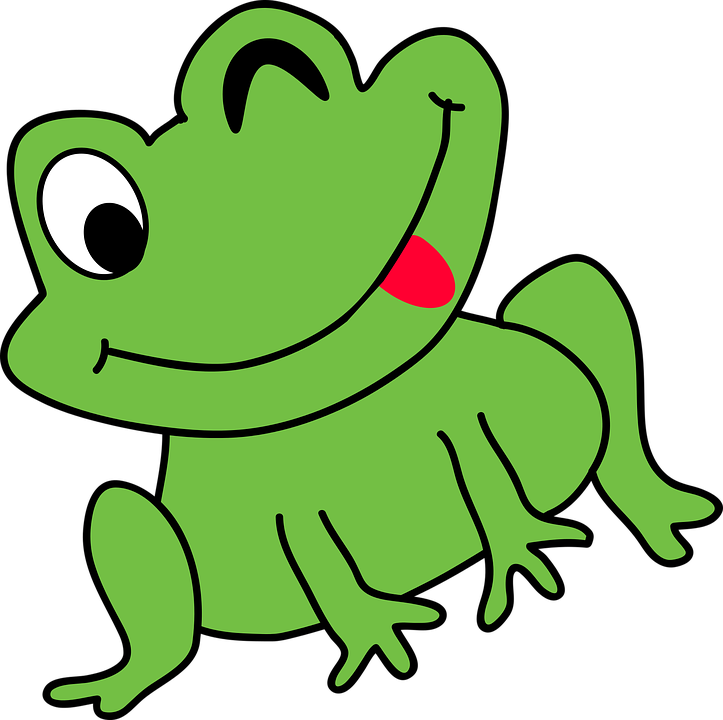 Kartun, Katak, Lucu, Amfibi, Kodok, Duduk, Kebahagiaan - Clip Art Frog , HD Wallpaper & Backgrounds