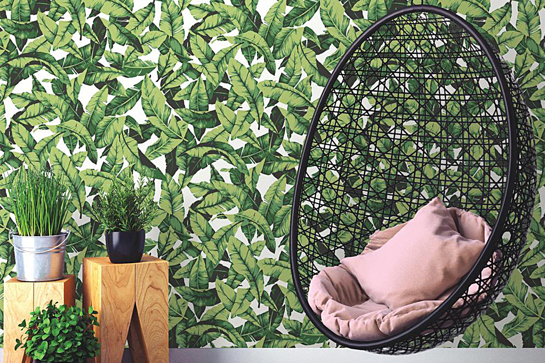 Looking For A Wow Moment Without The Commitment Removable - Tropical Leaves Wallpaper Peel Stick , HD Wallpaper & Backgrounds