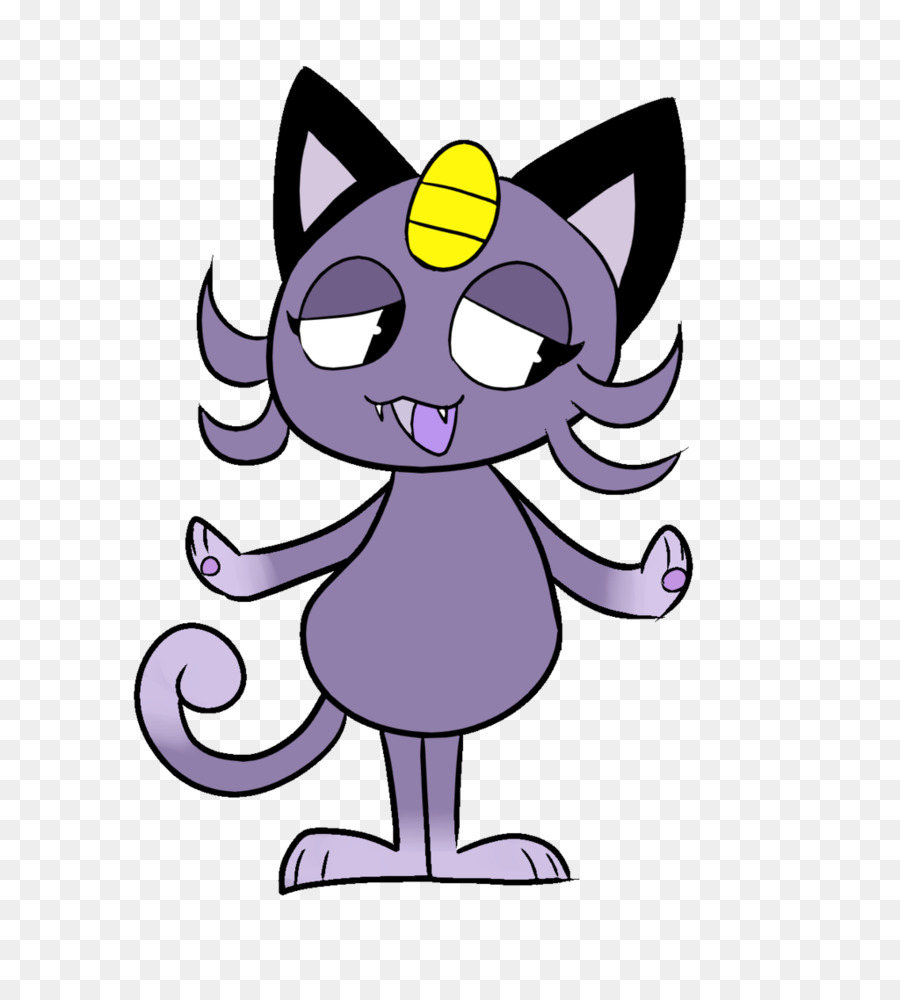 Unique Whiskers Meowth Cat Pokémon Vulpix Meowth Png - Cat Pokemon Purple , HD Wallpaper & Backgrounds