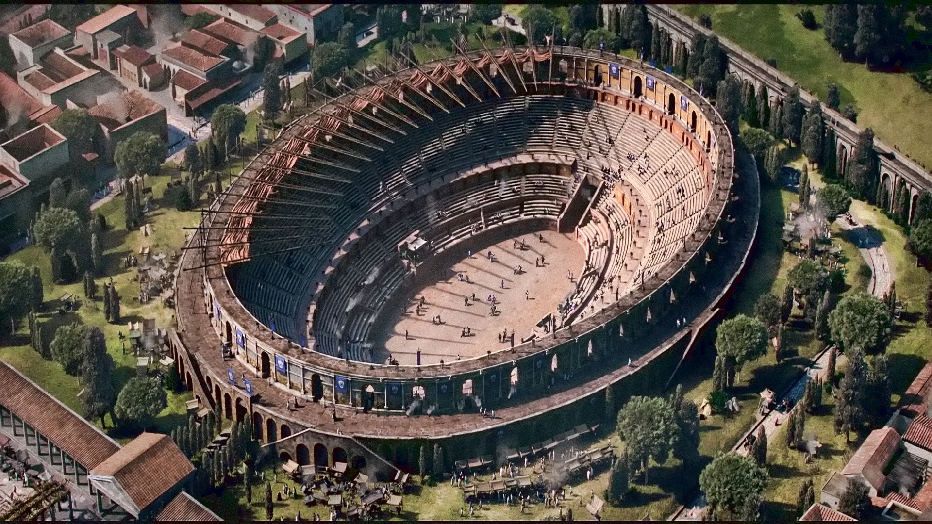 Colosseum Wallpaper Hd - Birds Eye View Of The Colosseum , HD Wallpaper & Backgrounds