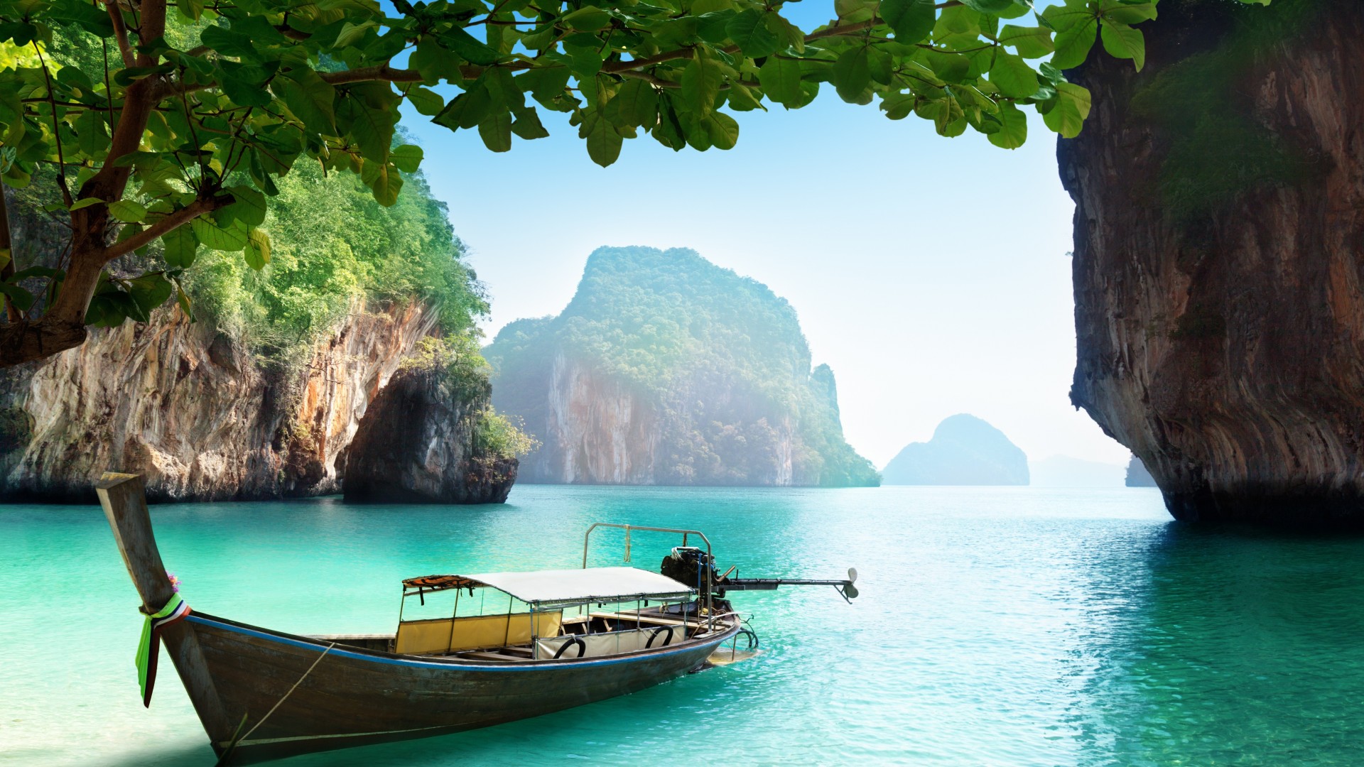 Thailand Beach Gondola Wallpaper 1920x1080 Krabi Province