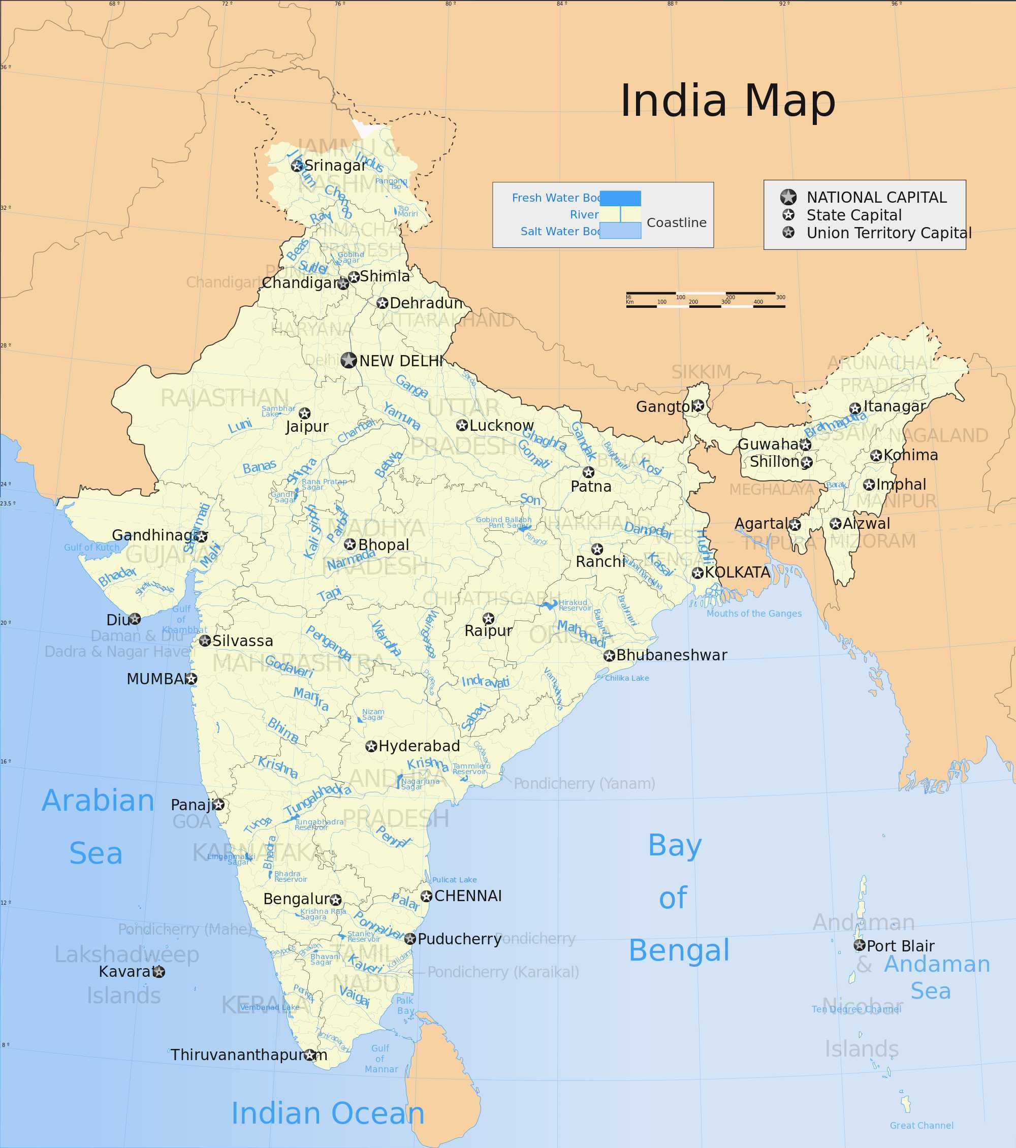 Map Of India Photograph Unique Maps India Of Map Of - Map Of India Updated , HD Wallpaper & Backgrounds