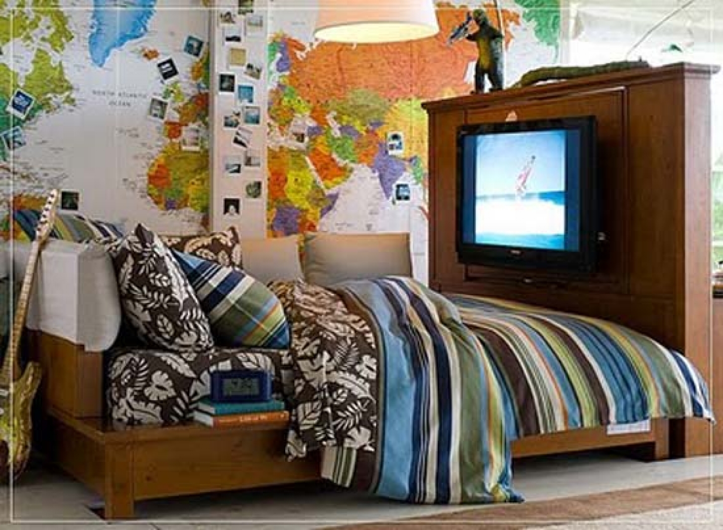 Cool Boy Bedroom Decorating Design Ideas - Teenagers Boys Bedroom Sets , HD Wallpaper & Backgrounds