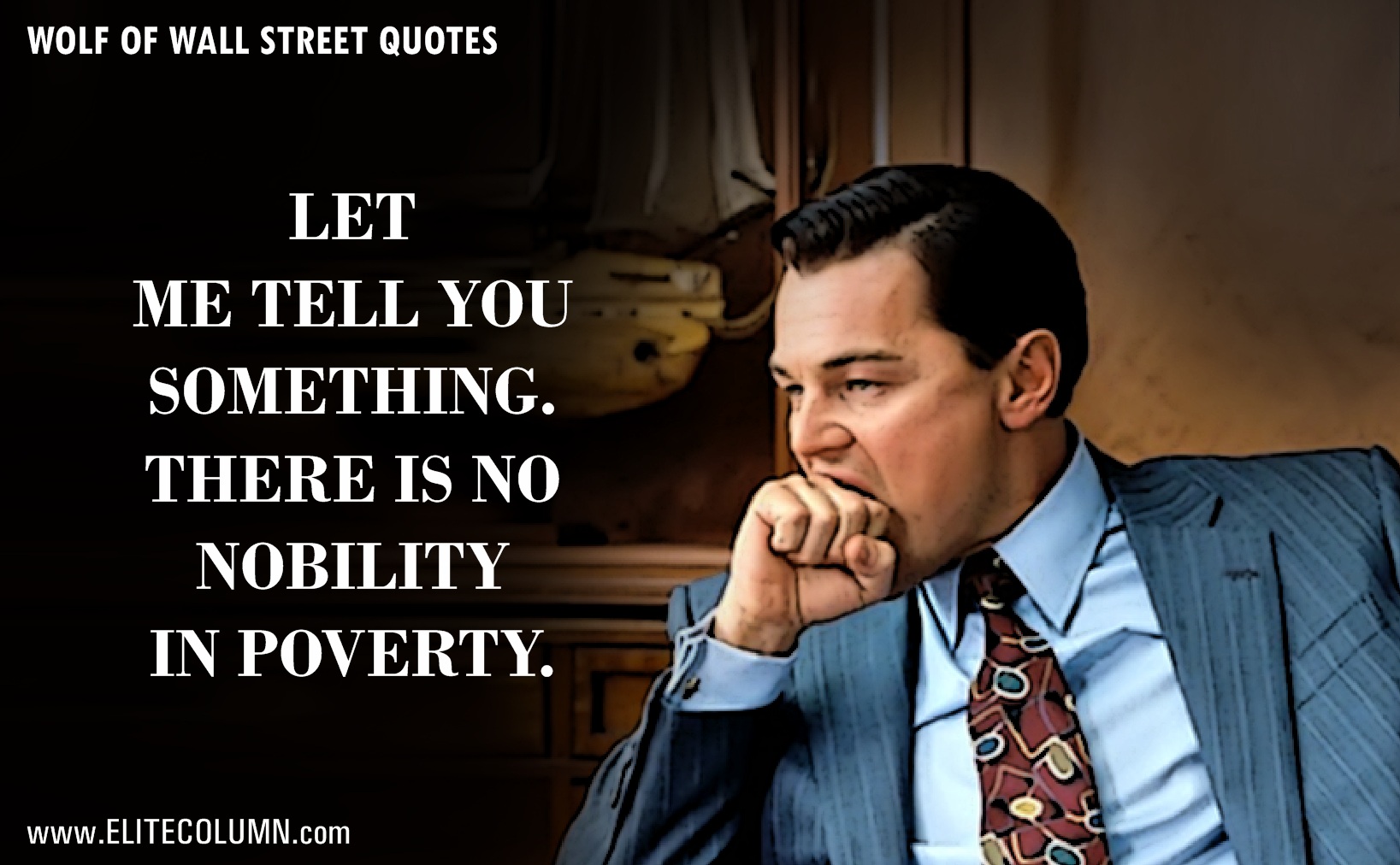 The Wolf Of Wall Street Quotes - Leo Dicaprio Biting Hand , HD Wallpaper & Backgrounds