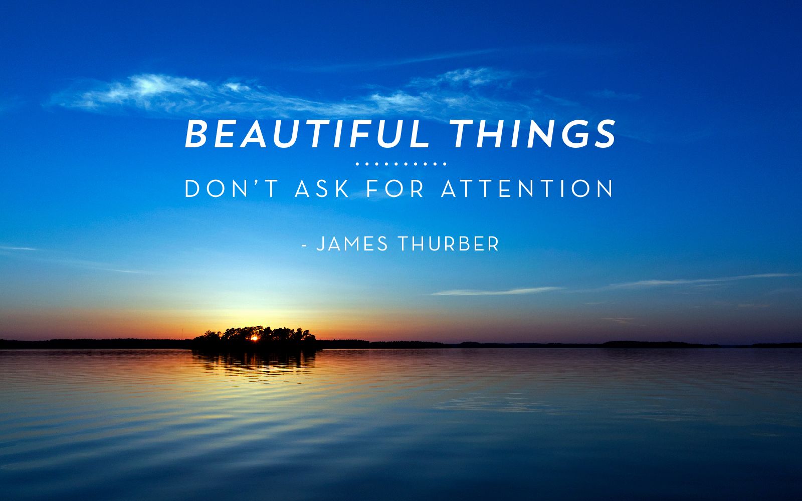 Beautiful Things Don't Ask For Attention - Motivational Quotes Landscape Background , HD Wallpaper & Backgrounds