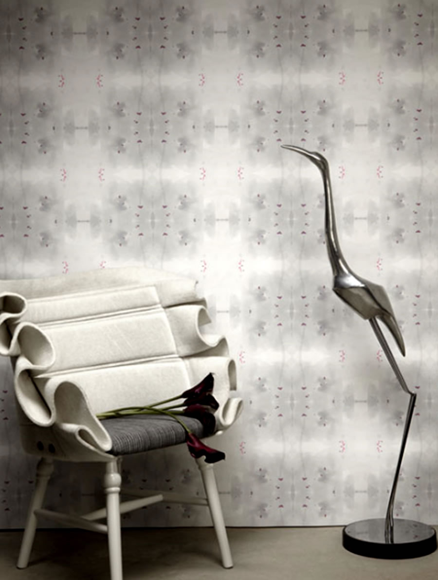 Bespoke Rococo Wallpaper Design Interior Wallcoverings - Chair , HD Wallpaper & Backgrounds