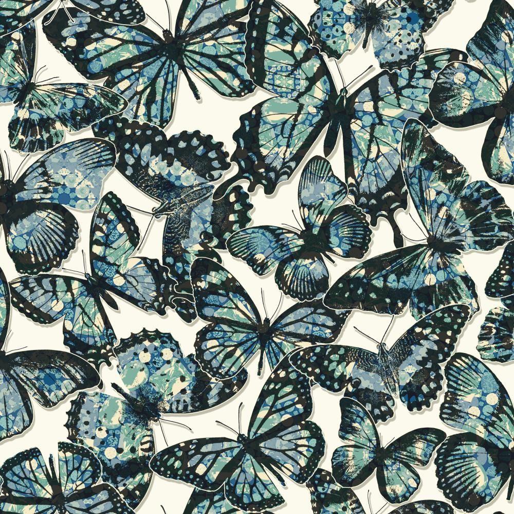 York Wallcoverings Urban Chic Jeweled Monarch Wallpaper - Butterflies Wallpaper Monarch , HD Wallpaper & Backgrounds
