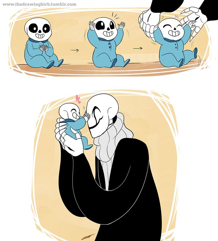 Undertale Kertas Dinding Titled Gaster And Baby Sans - Sans X Frisk Baby , HD Wallpaper & Backgrounds