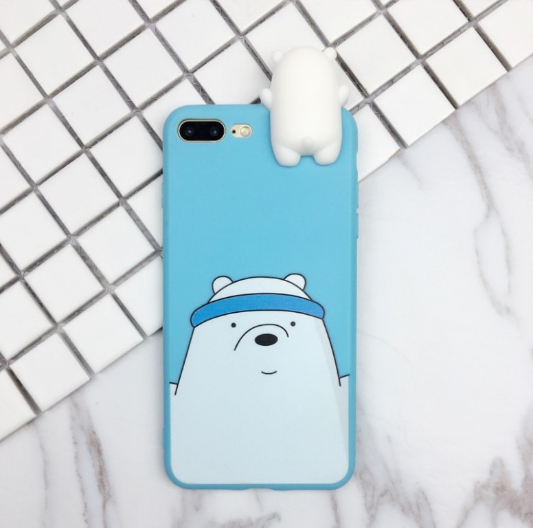 Template We Bare Bears Coloring Pages Great Cute Cartoon - Iphone 8 Plus Cartoon Case , HD Wallpaper & Backgrounds