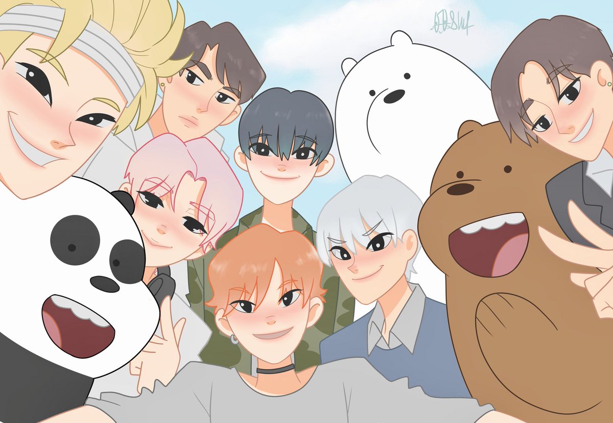 #monsta X #몬스타엑스 #webarebears Pic - Monsta X We Bare Bears , HD Wallpaper & Backgrounds