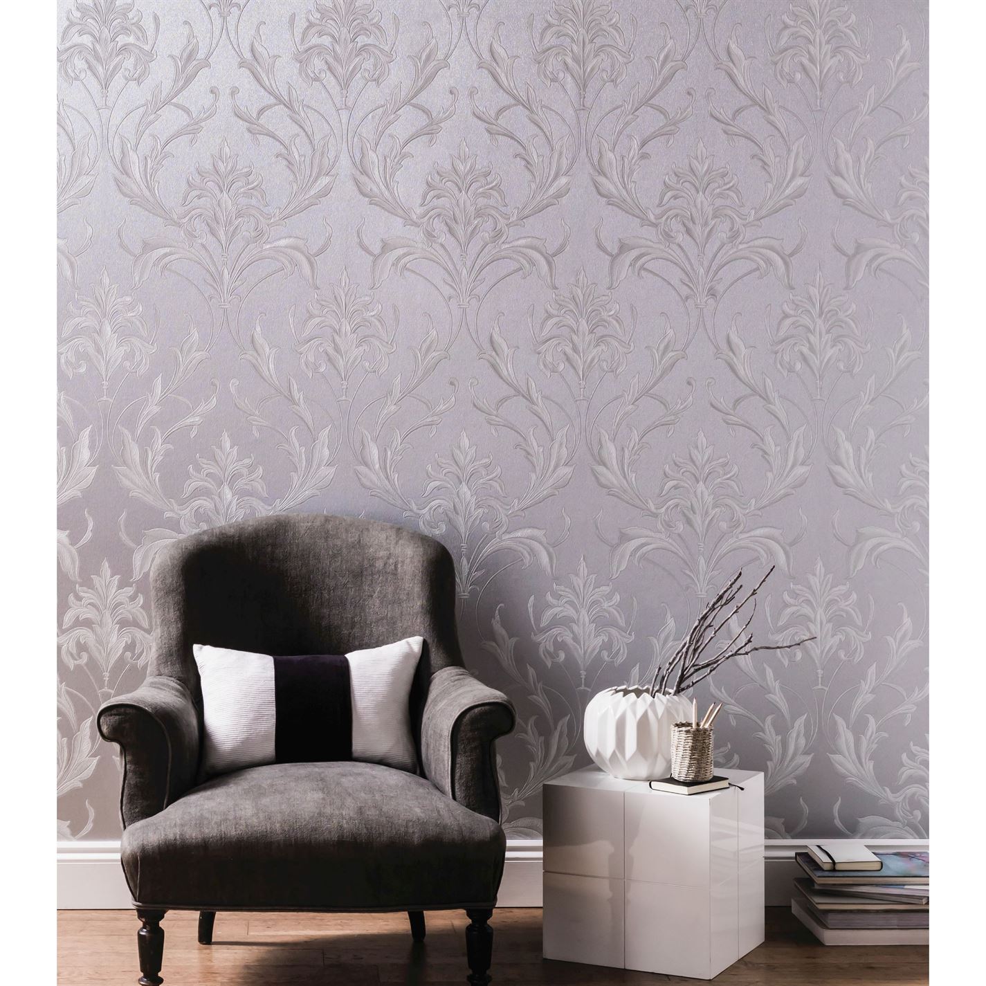 Boutique Luxury Wallpaper Silver Grey Oxford Wallpaper - Graham And Brown Oxford , HD Wallpaper & Backgrounds