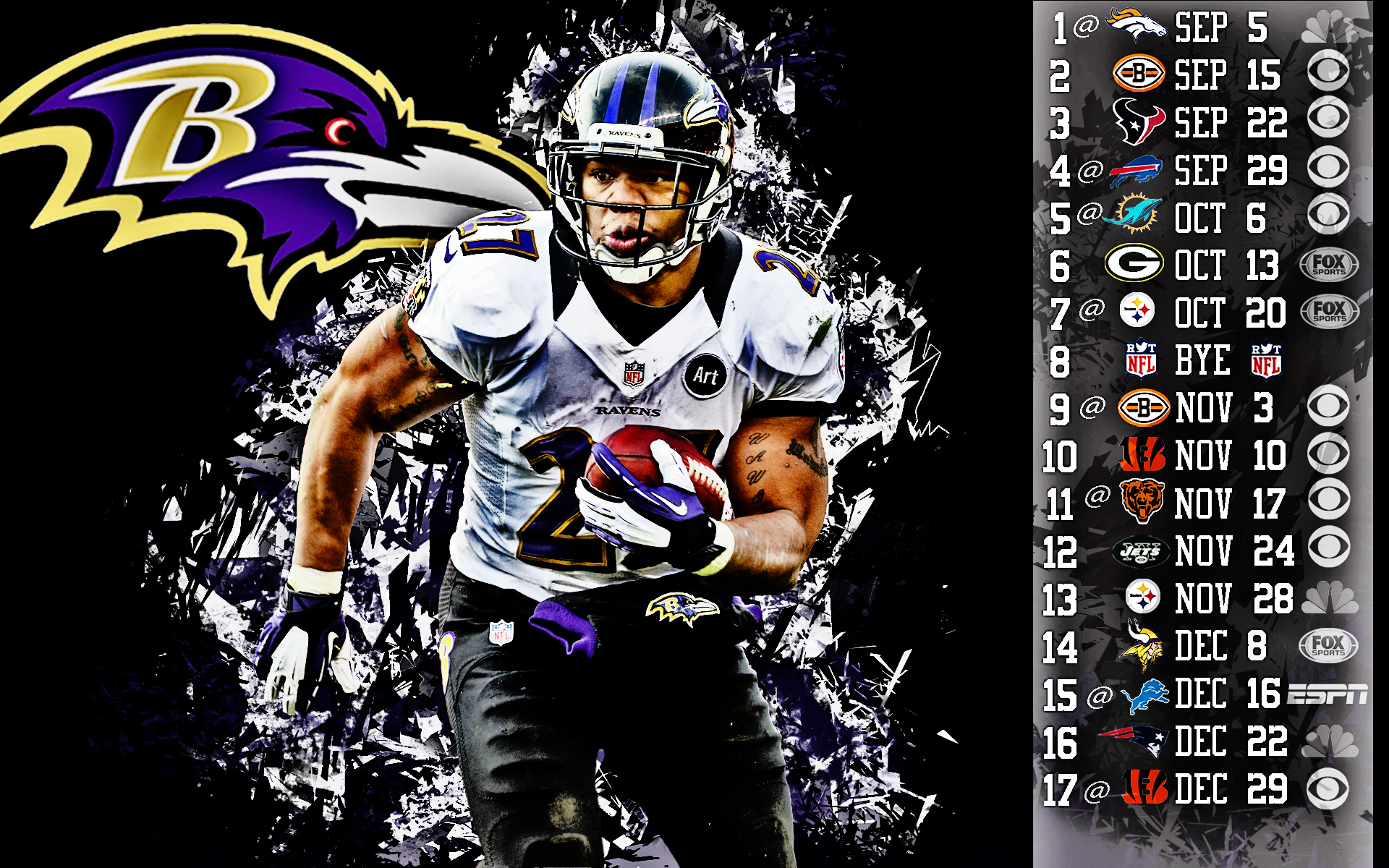 Baltimore Ravens Pc Background , HD Wallpaper & Backgrounds