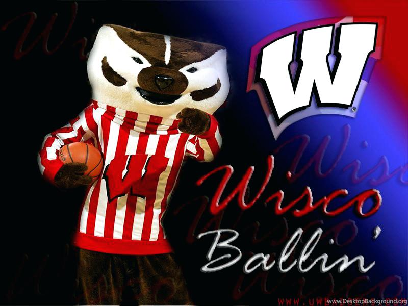 Wisconsin - Bucky Badger With Basketball , HD Wallpaper & Backgrounds
