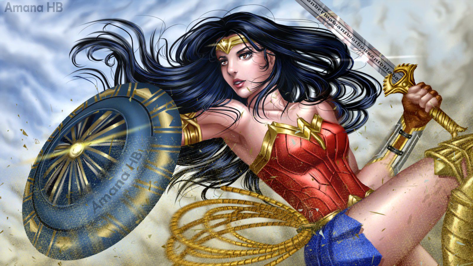 Wonder Woman Free Wallpapers - Wonder Woman Art Background , HD Wallpaper & Backgrounds