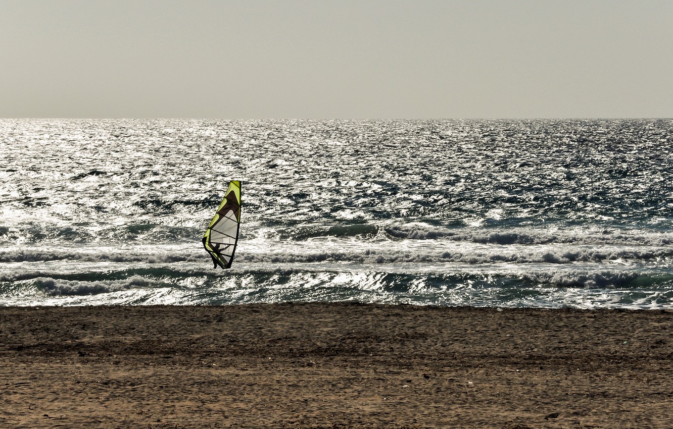 Photo Wallpaper Sea, Sport, Windsurf - Sea , HD Wallpaper & Backgrounds