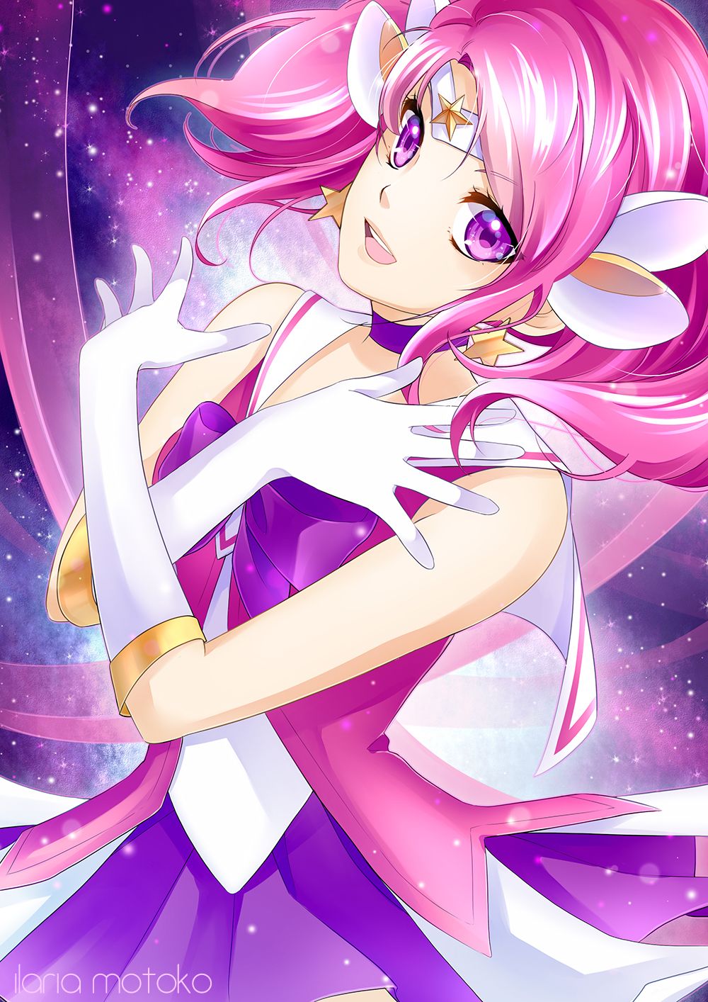 “in The Name Of Demacia ”star Guardian Lux From League - Anime , HD Wallpaper & Backgrounds