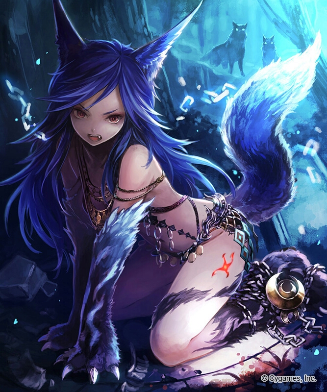 美女动态壁纸wallpaper Engine 露背初音诱惑福利mmd壁纸1080p动态壁纸 - Anime Blue Hair Wolf Girl , HD Wallpaper & Backgrounds