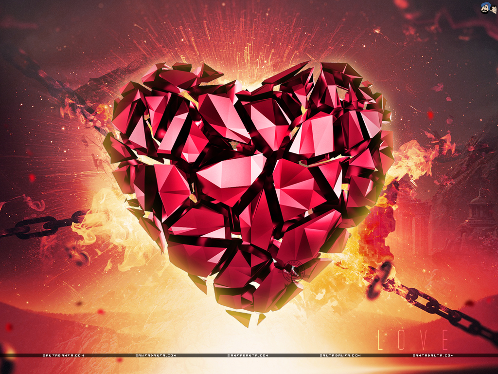 Download Full Wallpaper - Love U With Broken Heart , HD Wallpaper & Backgrounds