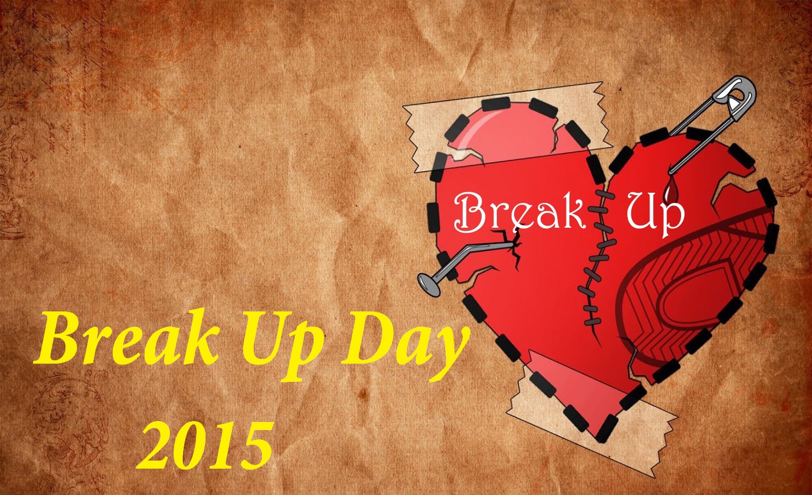 Break Up Day Broken Heart Hd Wallpaper Download - Broken My Heart Status , HD Wallpaper & Backgrounds