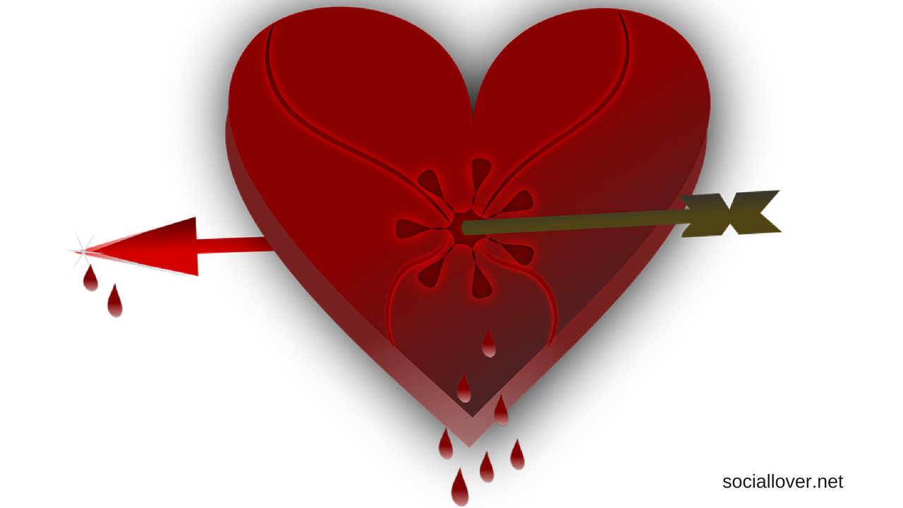 Heart Break Images With Arrow - Broken Heart Image Download , HD Wallpaper & Backgrounds