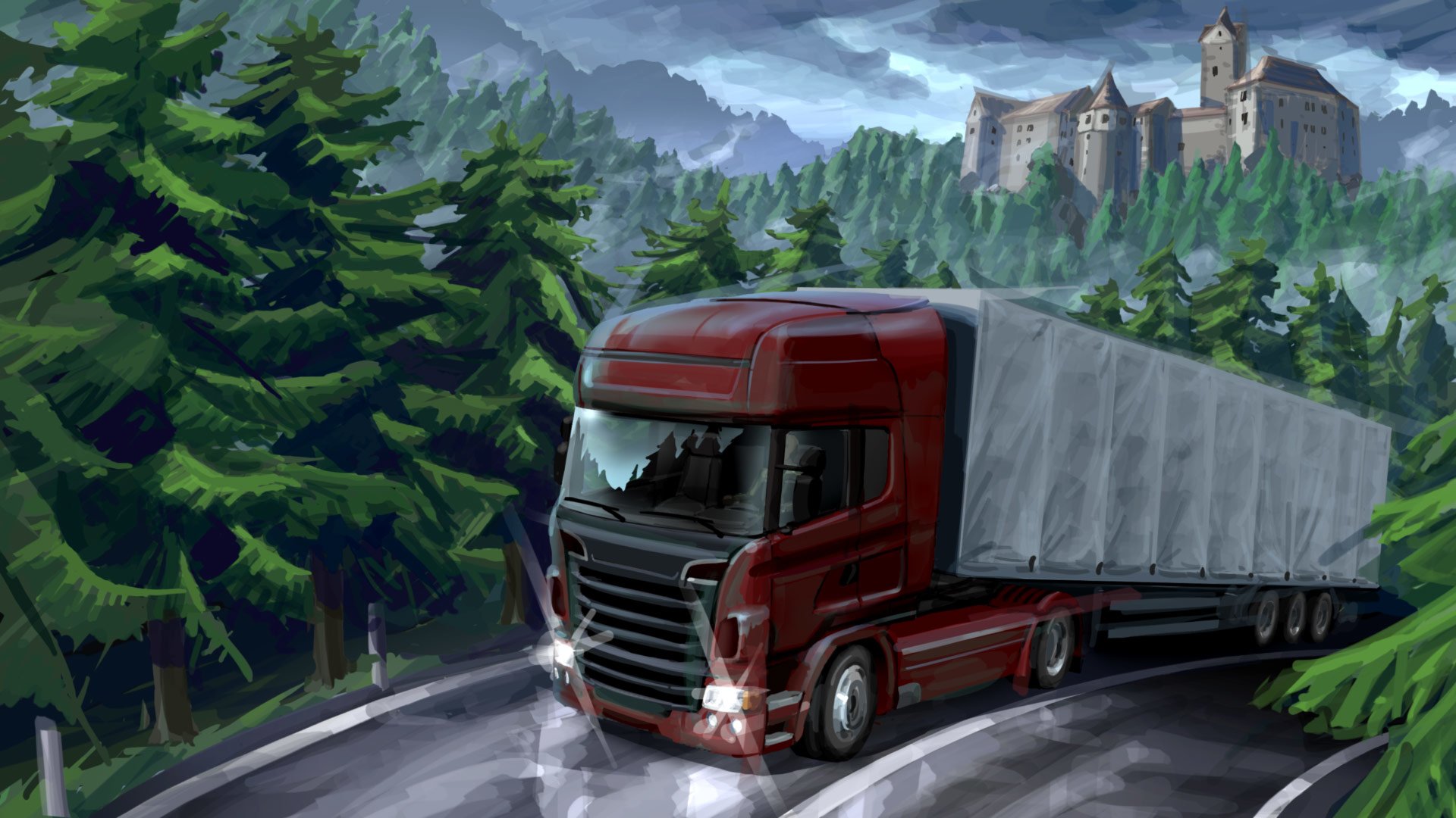 Euro Truck Simulator 2 Hd Wallpapers - Euro Truck Simulator 2 Background , HD Wallpaper & Backgrounds