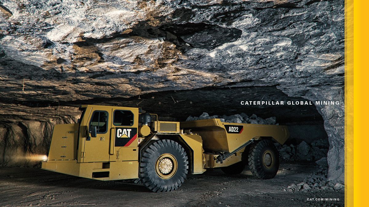 Cat Ad22 Underground Mining Desktop Wallpaper - Caterpillar Mining , HD Wallpaper & Backgrounds