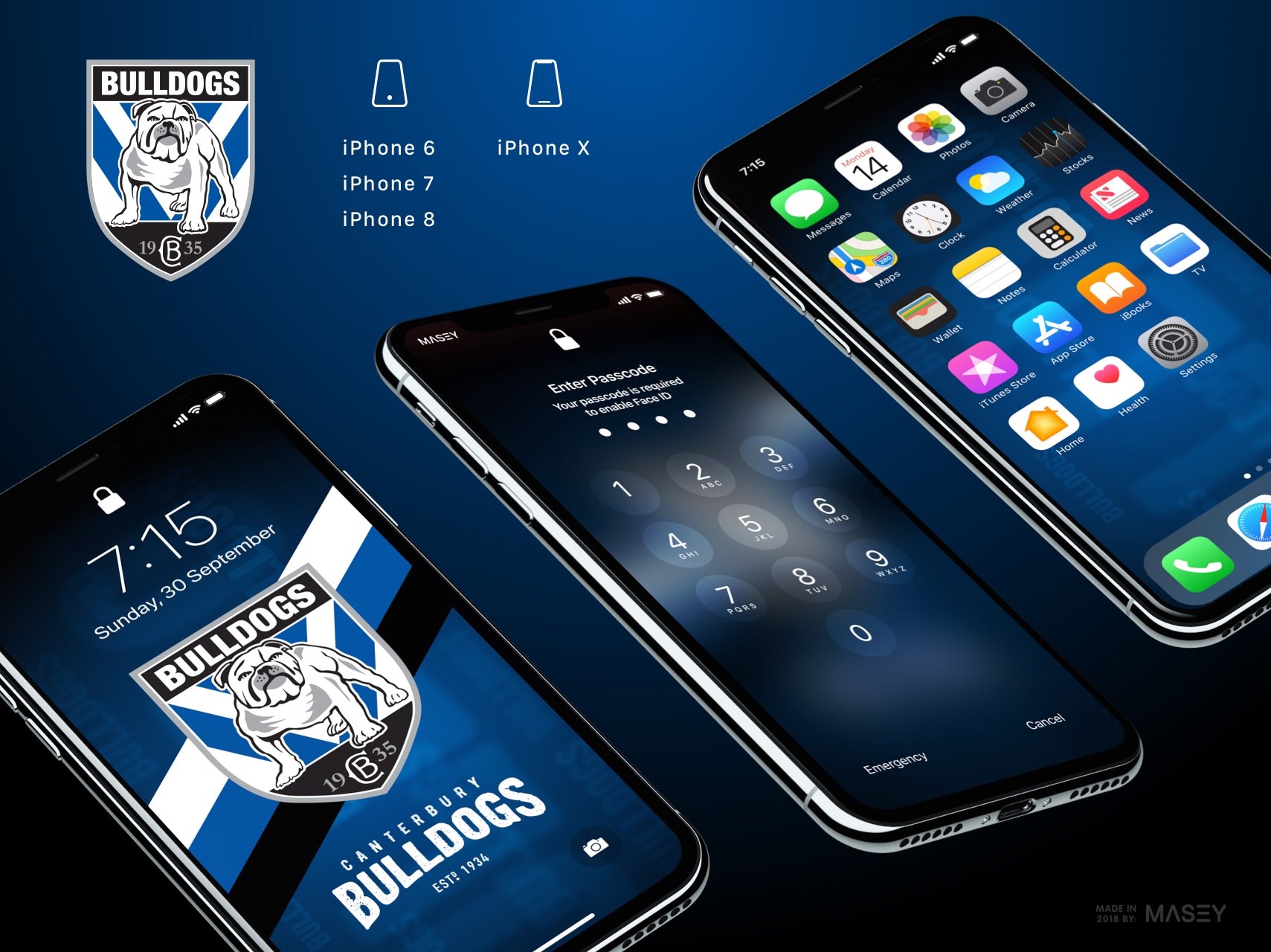 Canterbury Bulldogs Iphone Wallpaper - Iphone X All Black , HD Wallpaper & Backgrounds