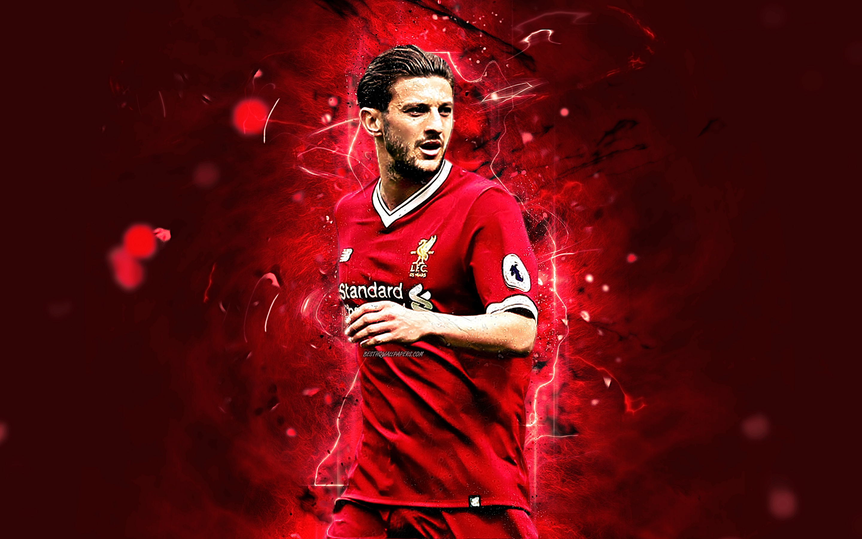 Adam Lallana, Abstract Art, English Footballer, Liverpool - Player , HD Wallpaper & Backgrounds