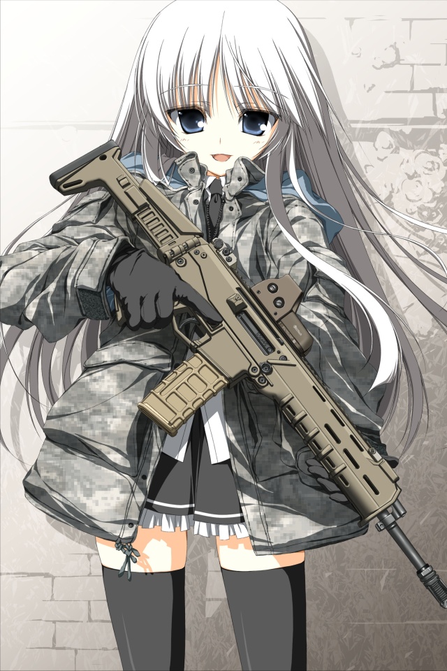 Wallpapers For Iphone 4 And Mobile Phones With 640×960 - Sniper Loli , HD Wallpaper & Backgrounds