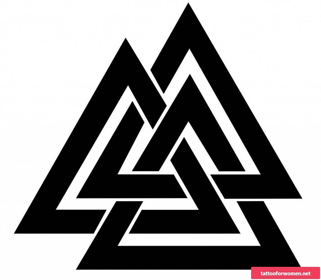 Valknut Symbol As A Viking Tattoo - Three Triangle , HD Wallpaper & Backgrounds