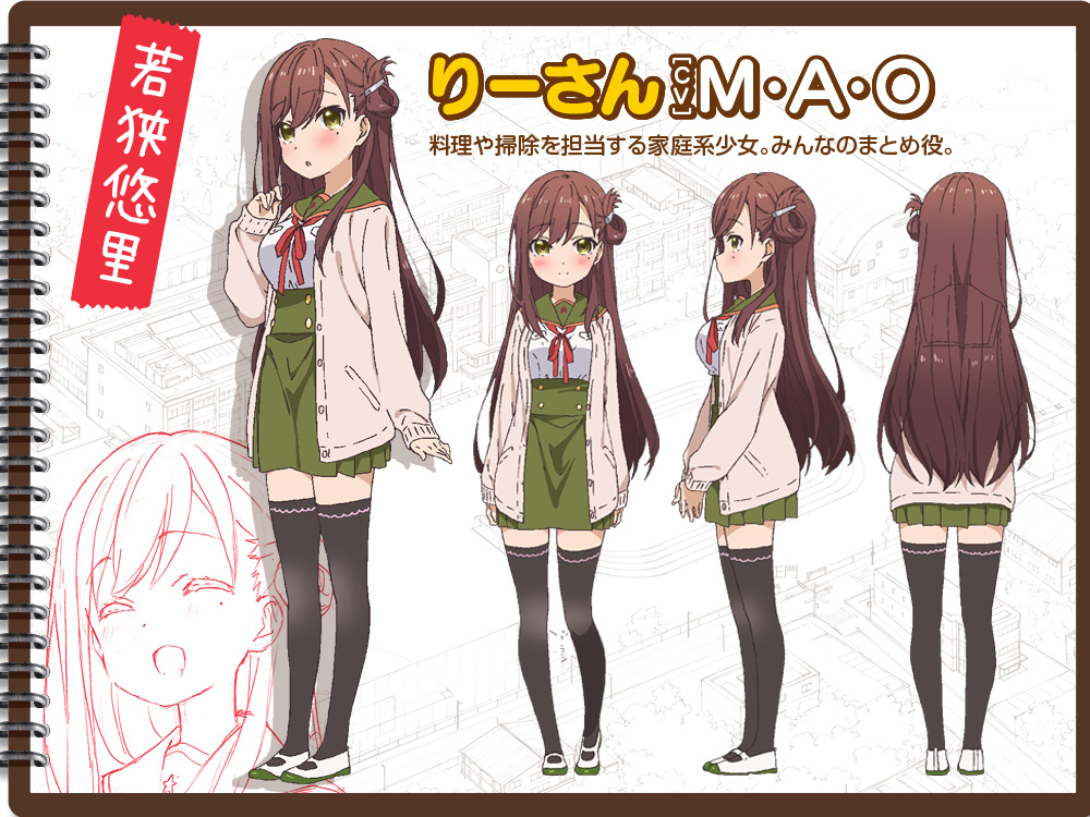 Gakkou Gurashi Anime Character Designsv2 Yuuri Wakasa - Gakkou Gurashi Personajes , HD Wallpaper & Backgrounds
