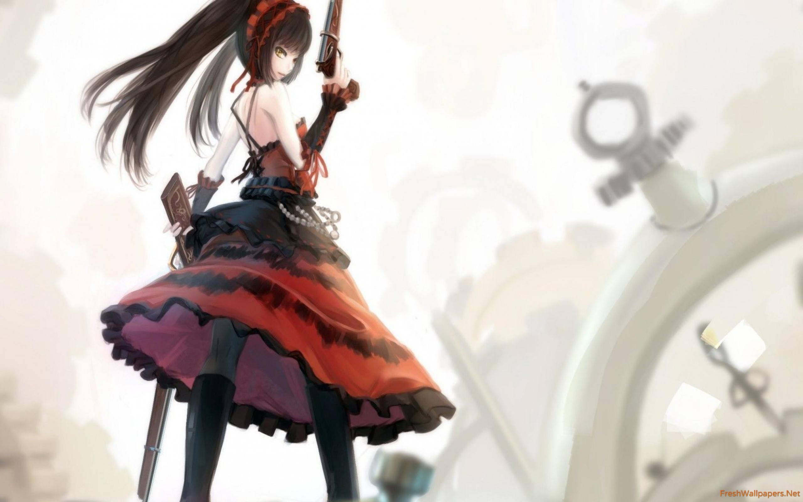 Kurumi Tokisaki With Guns - Kurumi Tokisaki Quotes , HD Wallpaper & Backgrounds